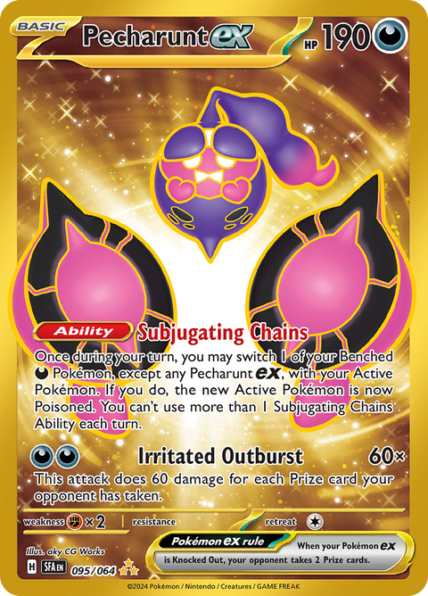Pecharunt ex 095/064 from Shrouded Fable (SFA) - Hyper Rare English Pokémon TCG single card