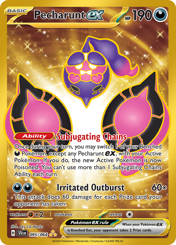 Pecharunt ex 095/064 from Shrouded Fable (SFA) - Hyper Rare English Pokémon TCG single card