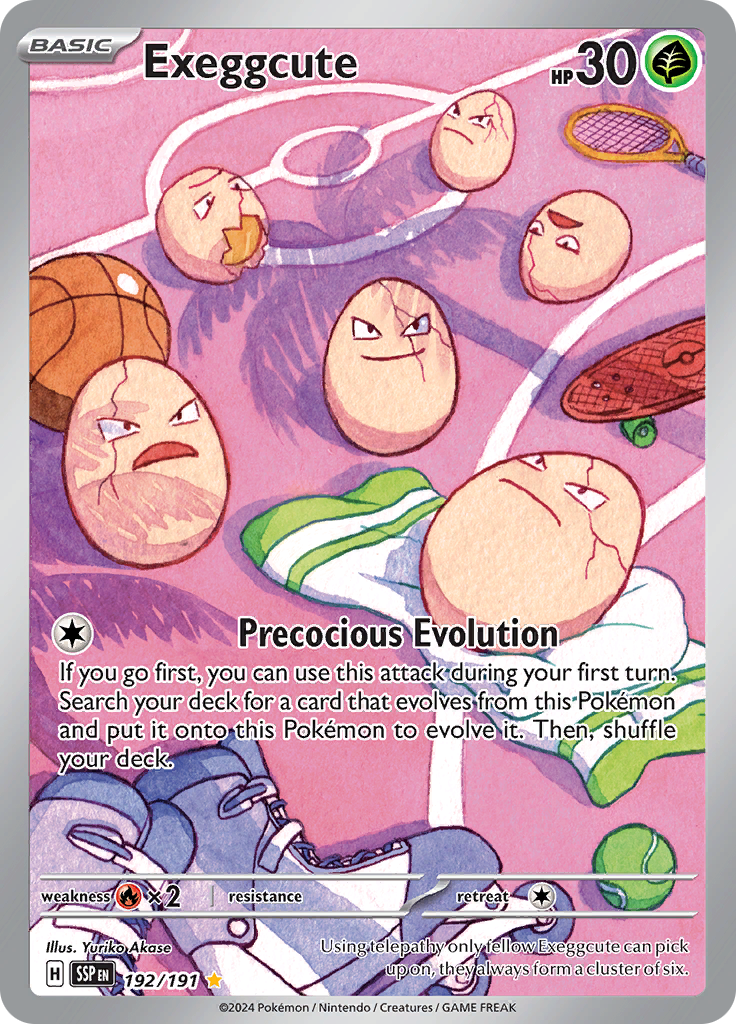 Exeggcute 192/191 from Surging Sparks (SSP) - Illustration Rare English Pokémon TCG single card