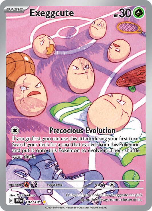 Exeggcute 192/191 from Surging Sparks (SSP) - Illustration Rare English Pokémon TCG single card