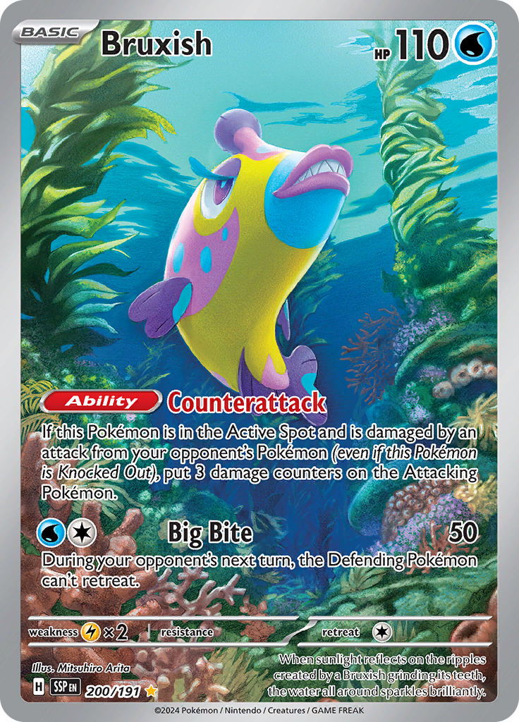 Bruxish 200/191 from Surging Sparks (SSP) - Illustration Rare English Pokémon TCG single card
