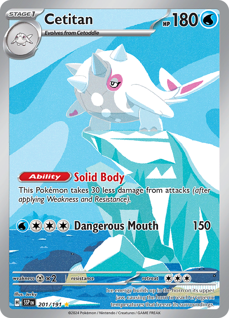 Cetitan 201/191 from Surging Sparks (SSP) - Illustration Rare English Pokémon TCG single card