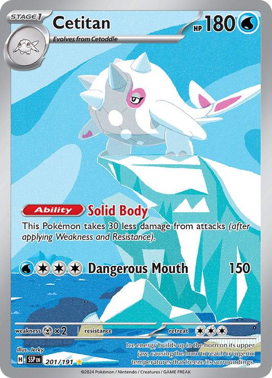 Cetitan 201/191 from Surging Sparks (SSP) - Illustration Rare English Pokémon TCG single card