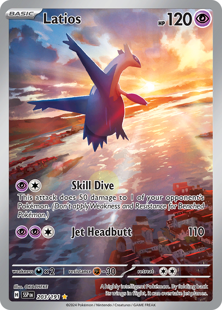 Latios 203/191 from Surging Sparks (SSP) - Illustration Rare English Pokémon TCG single card