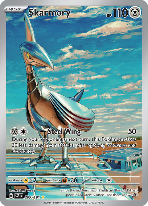 Skarmory 209/191 from Surging Sparks (SSP) - Illustration Rare English Pokémon TCG single card