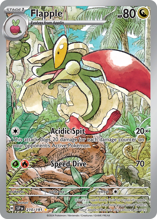 Flapple 210/191 from Surging Sparks (SSP) - Illustration Rare English Pokémon TCG single card