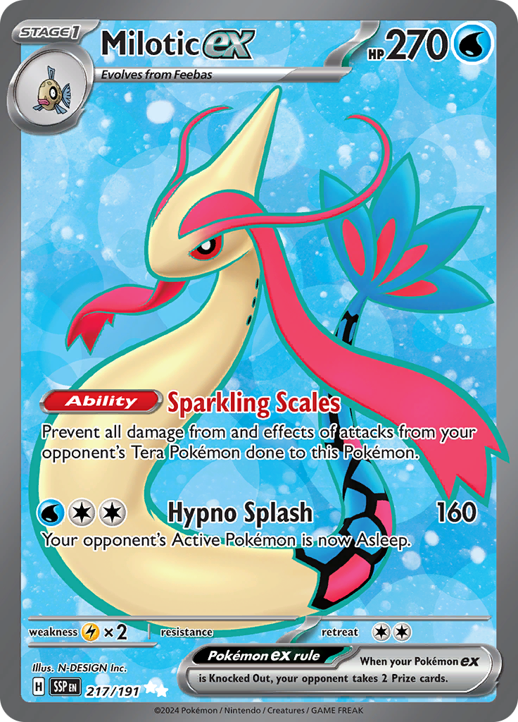 Milotic ex 217/191 from Surging Sparks (SSP) - Ultra Rare English Pokémon TCG single card