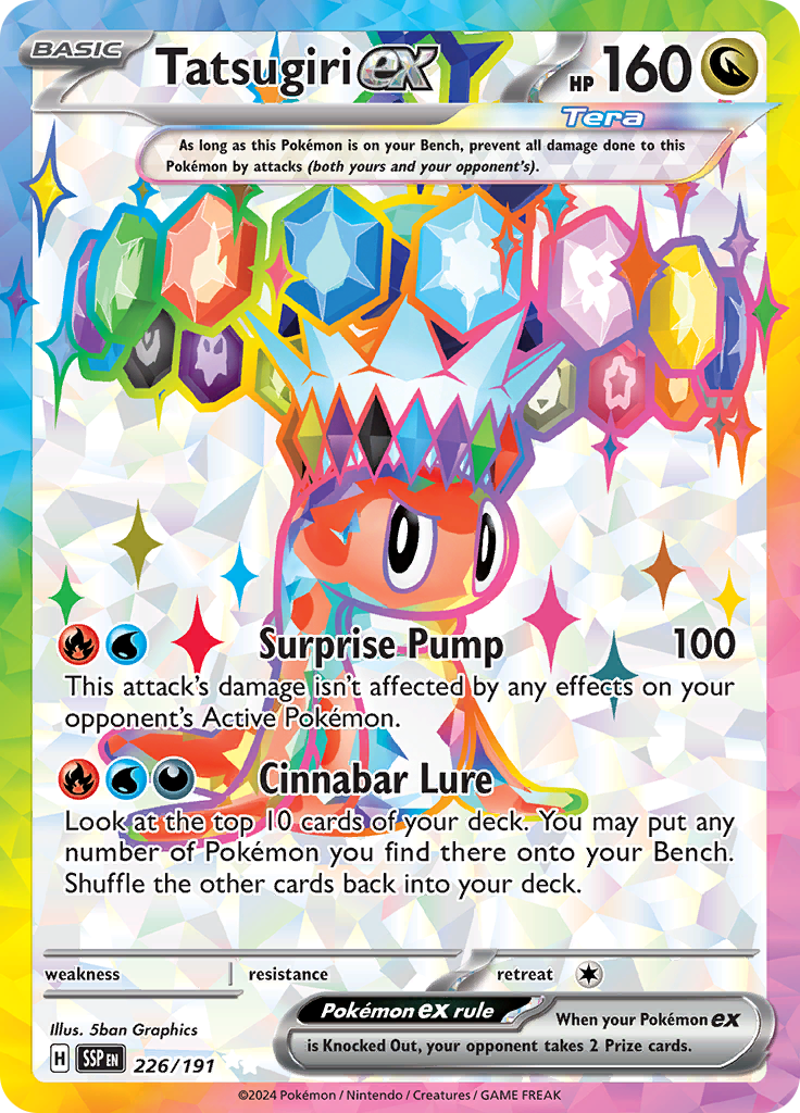 Tatsugiri ex 226/191 from Surging Sparks (SSP) - Ultra Rare English Pokémon TCG single card