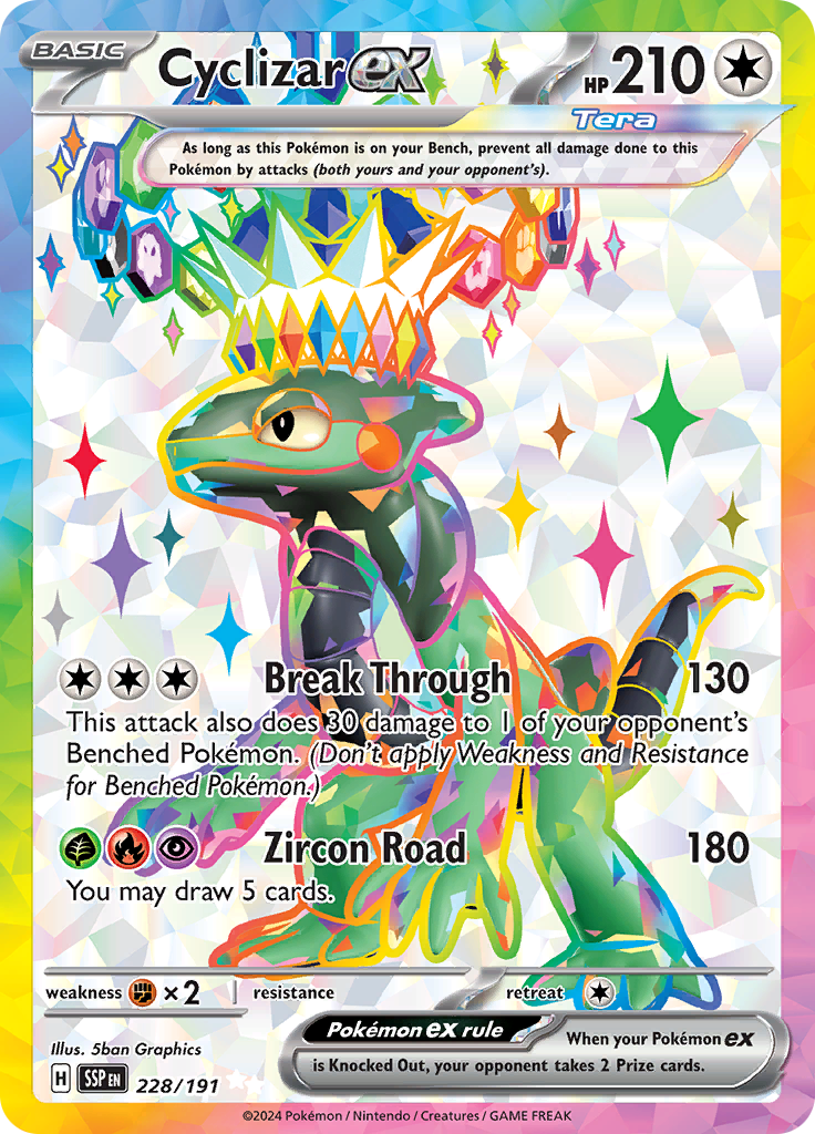 Cyclizar ex 228/191 from Surging Sparks (SSP) - Ultra Rare English Pokémon TCG single card