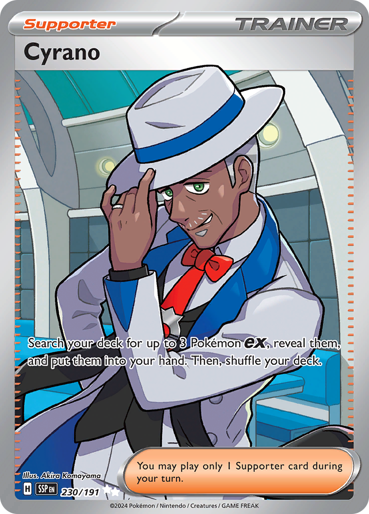 Cyrano 230/191 from Surging Sparks (SSP) - Ultra Rare English Pokémon TCG single card