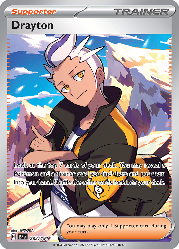 Drayton 232/191 from Surging Sparks (SSP) - Ultra Rare English Pokémon TCG single card