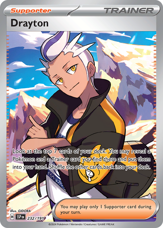 Drayton 232/191 from Surging Sparks (SSP) - Ultra Rare English Pokémon TCG single card