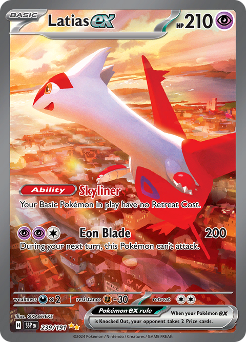 Latias ex 239/191 from Surging Sparks (SSP) - Special Illustration Rare English Pokémon TCG single card