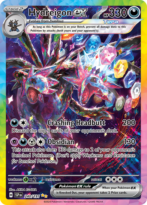 Hydreigon ex 240/191 from Surging Sparks (SSP) - Special Illustration Rare English Pokémon TCG single card