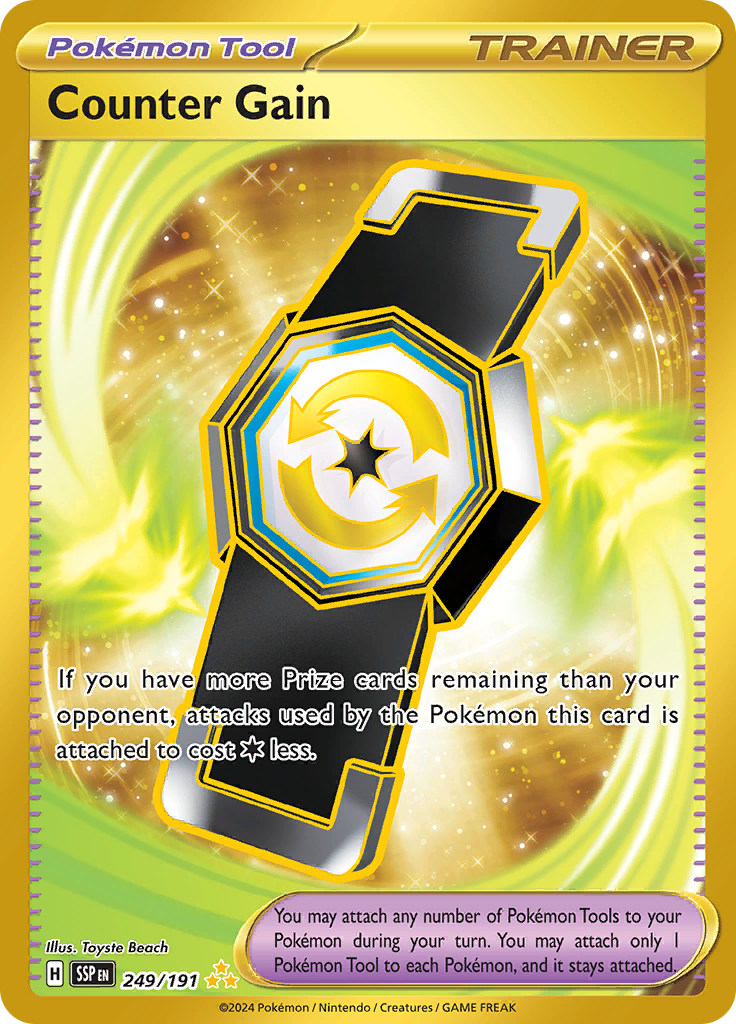 Counter Gain 249/191 from Surging Sparks (SSP) - Hyper Rare English Pokémon TCG single card