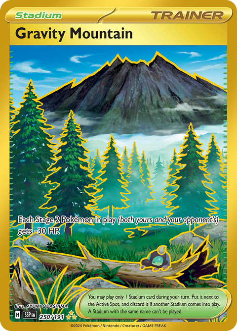 Gravity Mountain 250/191 from Surging Sparks (SSP) - Hyper Rare English Pokémon TCG single card