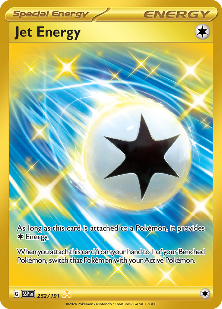 Jet Energy 252/191 from Surging Sparks (SSP) - Hyper Rare English Pokémon TCG single card
