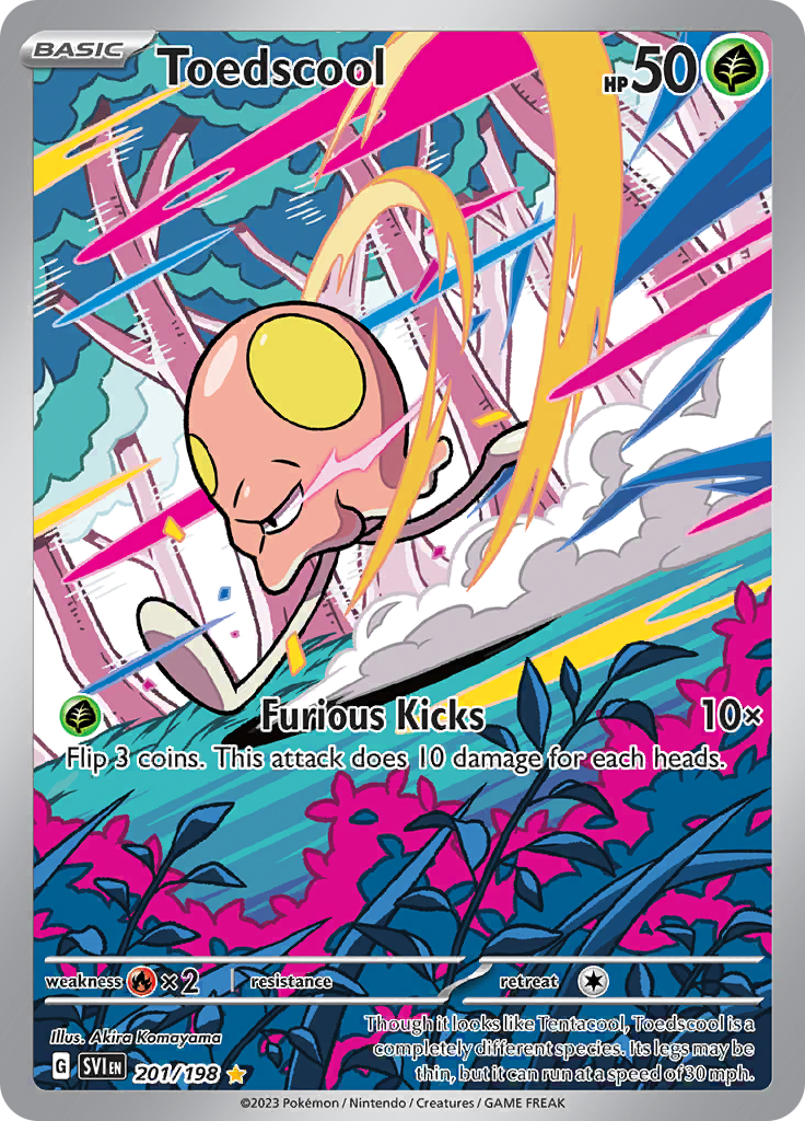 Toedscool 201/198 from Scarlet & Violet (SVI) - Illustration Rare English Pokémon TCG single card