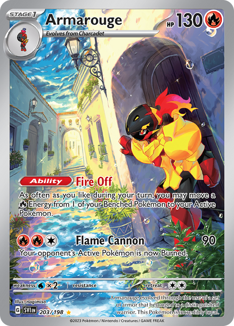 Armarouge 203/198 from Scarlet & Violet (SVI) - Illustration Rare English Pokémon TCG single card