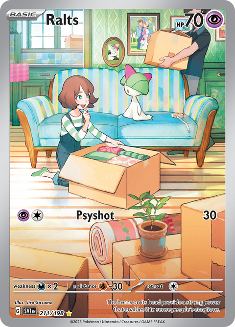 Ralts 211/198 from Scarlet & Violet (SVI) - Illustration Rare English Pokémon TCG single card
