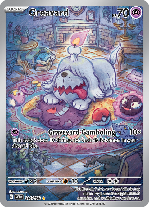 Greavard 214/198 from Scarlet & Violet (SVI) - Illustration Rare English Pokémon TCG single card