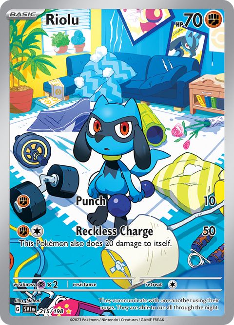 Riolu 215/198 from Scarlet & Violet (SVI) - Illustration Rare English Pokémon TCG single card