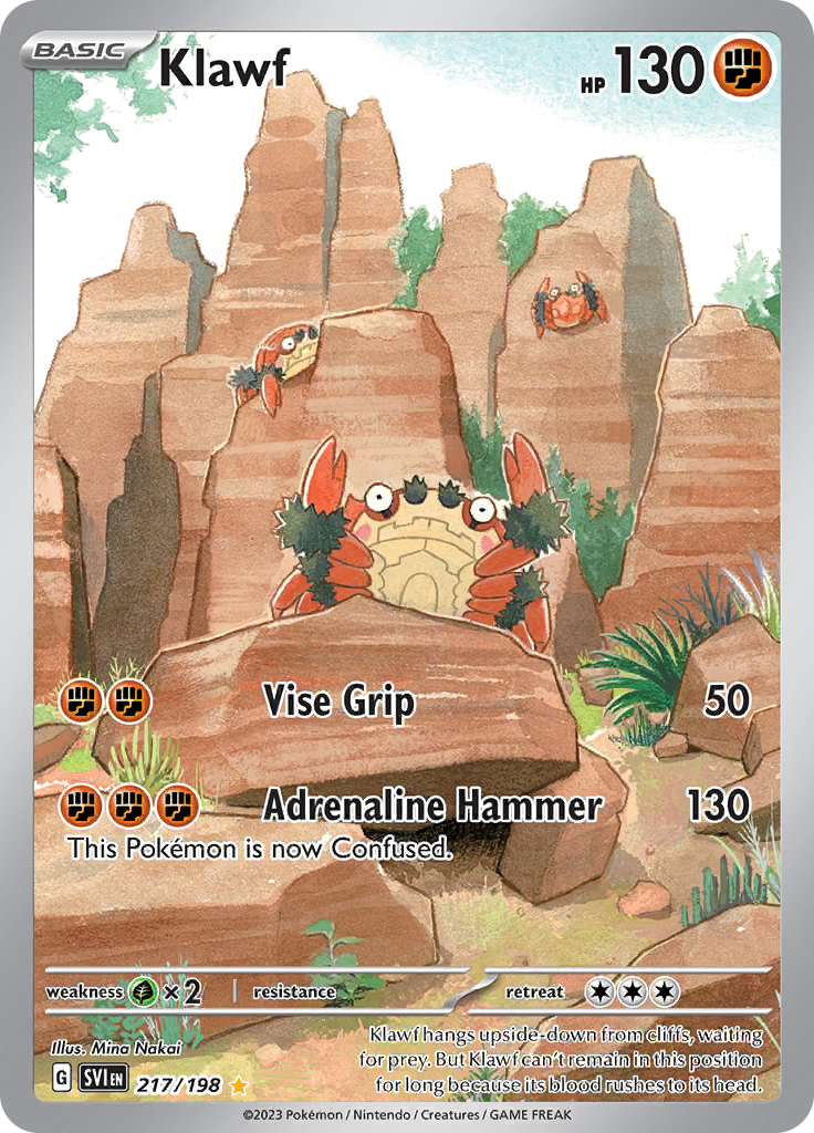 Klawf 217/198 from Scarlet & Violet (SVI) - Illustration Rare English Pokémon TCG single card