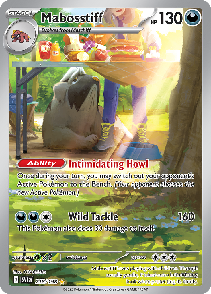 Mabosstiff 218/198 from Scarlet & Violet (SVI) - Illustration Rare English Pokémon TCG single card