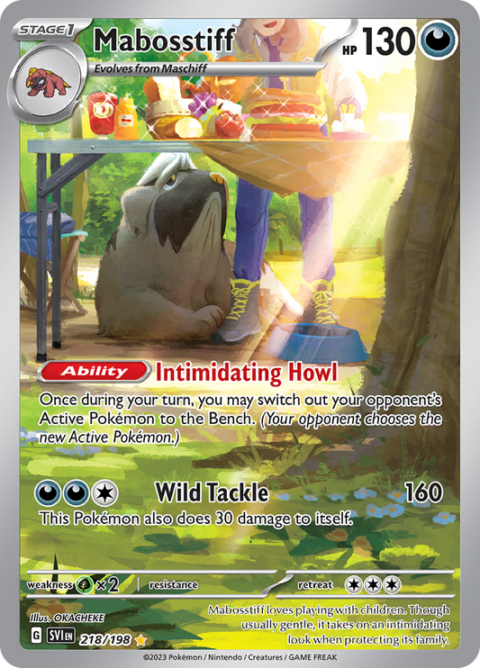 Mabosstiff 218/198 from Scarlet & Violet (SVI) - Illustration Rare English Pokémon TCG single card