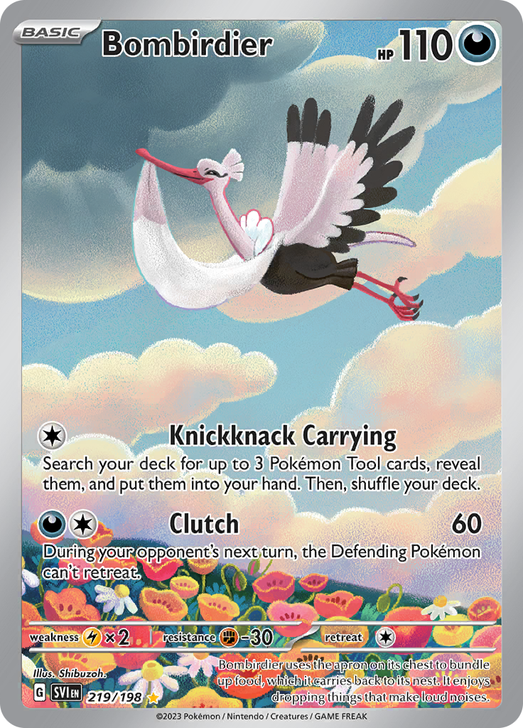 Bombirdier 219/198 from Scarlet & Violet (SVI) - Illustration Rare English Pokémon TCG single card