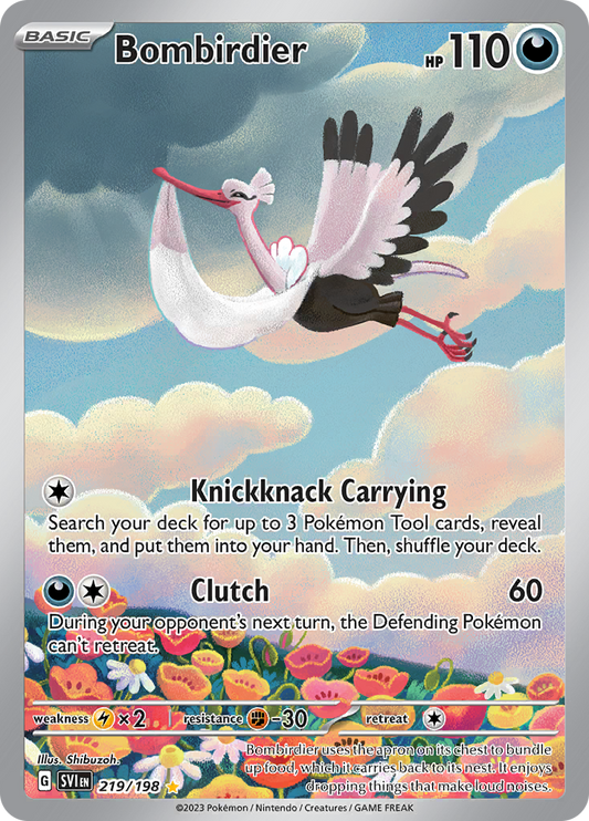 Bombirdier 219/198 from Scarlet & Violet (SVI) - Illustration Rare English Pokémon TCG single card