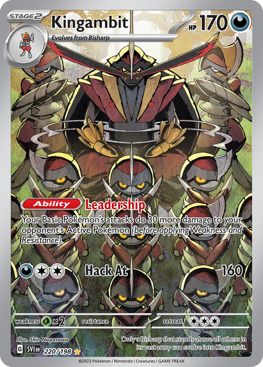 Kingambit 220/198 from Scarlet & Violet (SVI) - Illustration Rare English Pokémon TCG single card