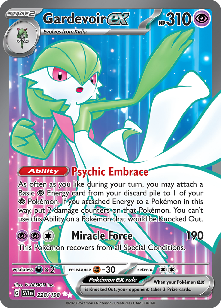 Gardevoir ex 228/198 from Scarlet & Violet (SVI) - Ultra Rare English Pokémon TCG single card