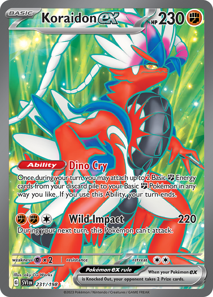 Koraidon ex 231/198 from Scarlet & Violet (SVI) - Ultra Rare English Pokémon TCG single card