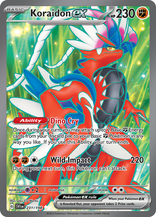 Koraidon ex 231/198 from Scarlet & Violet (SVI) - Ultra Rare English Pokémon TCG single card