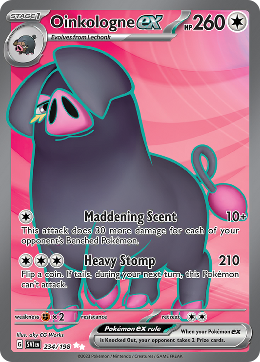 Oinkologne ex 234/198 from Scarlet & Violet (SVI) - Ultra Rare English Pokémon TCG single card