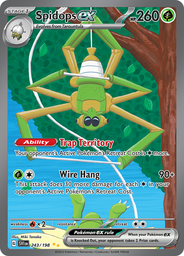 Spidops ex 243/198 from Scarlet & Violet (SVI) - Special Illustration Rare English Pokémon TCG single card