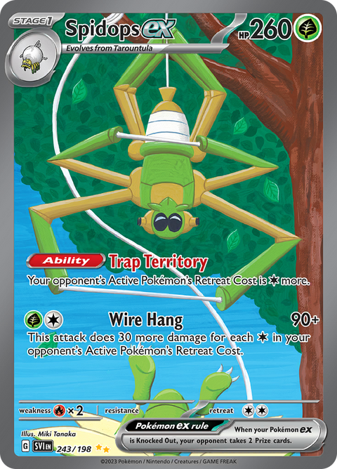 Spidops ex 243/198 from Scarlet & Violet (SVI) - Special Illustration Rare English Pokémon TCG single card