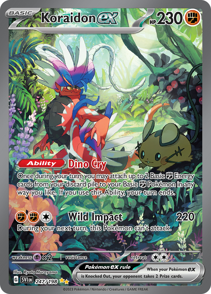 Koraidon ex 247/198 from Scarlet & Violet (SVI) - Special Illustration Rare English Pokémon TCG single card