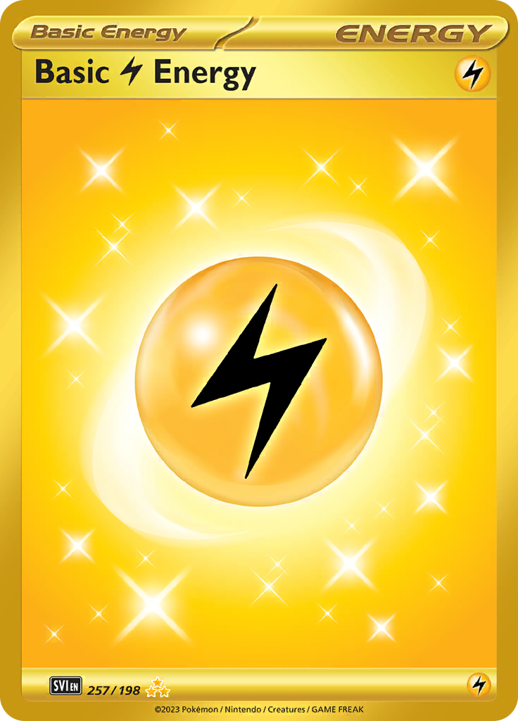 Lightning Energy 257/198 from Scarlet & Violet (SVI) - Hyper Rare English Pokémon TCG single card