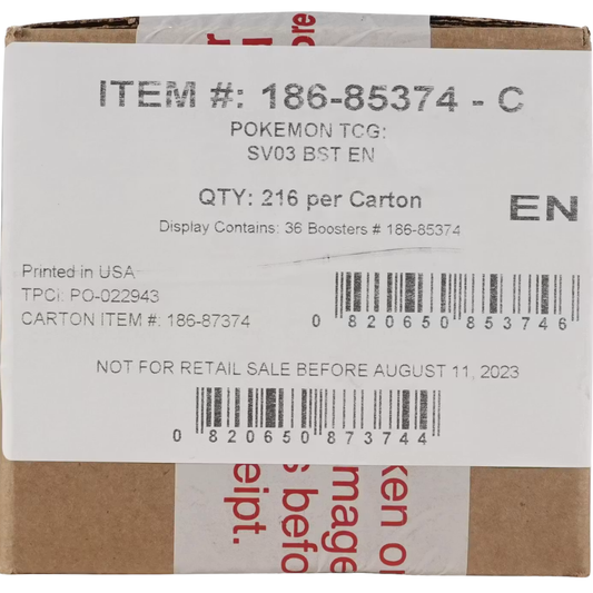 Pokémon TCG: Obsidian Flames (OBF) Sealed Case - English