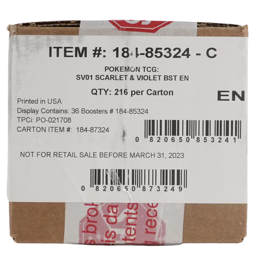 Pokémon TCG: Scarlet & Violet (SVI) Sealed Case - English