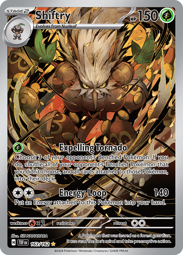 Shiftry 163/162 from Temporal Forces (TEF) - Illustration Rare English Pokémon TCG single card