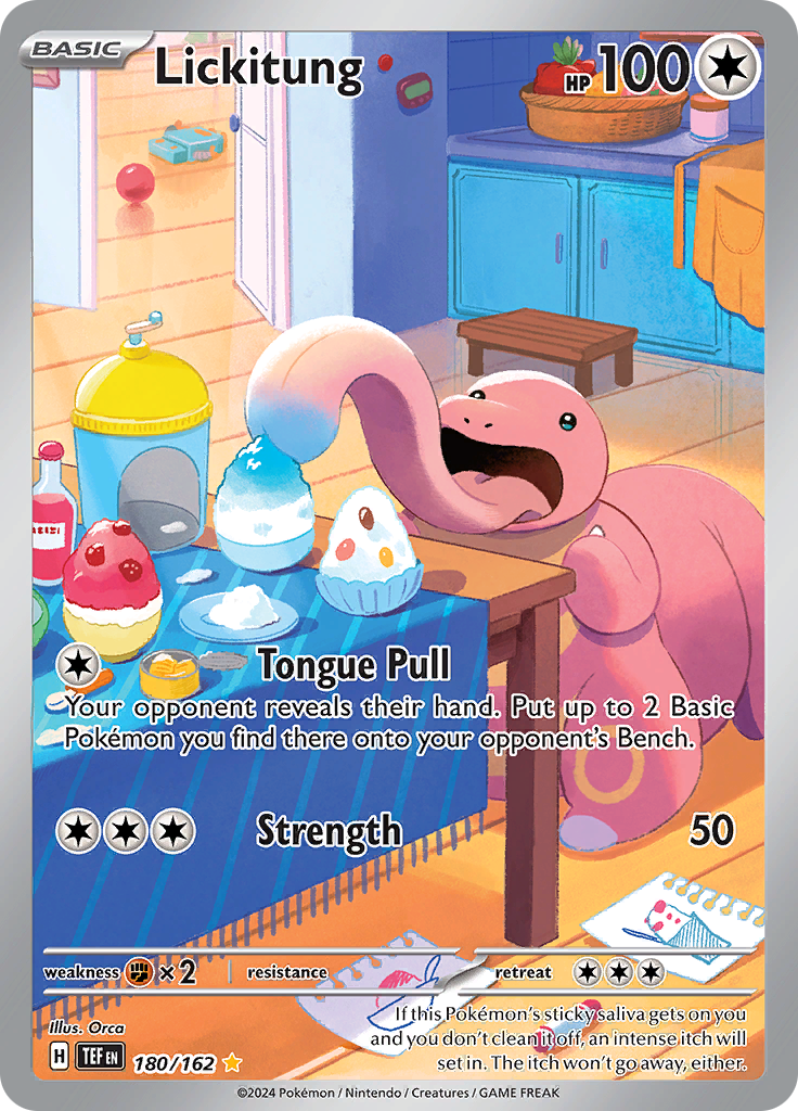 Lickitung 180/162 from Temporal Forces (TEF) - Illustration Rare English Pokémon TCG single card