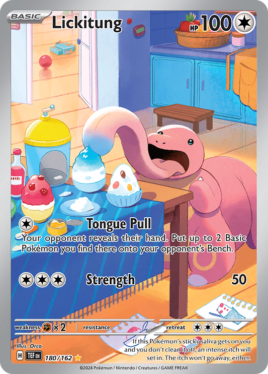 Lickitung 180/162 from Temporal Forces (TEF) - Illustration Rare English Pokémon TCG single card
