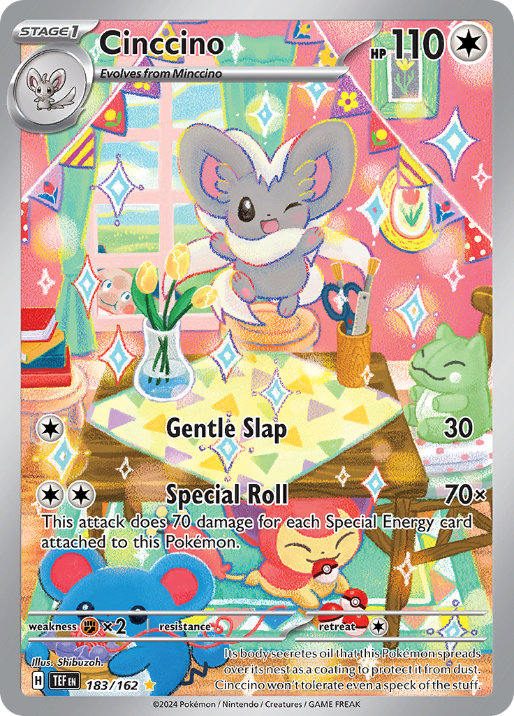 Cinccino 183/162 from Temporal Forces (TEF) - Illustration Rare English Pokémon TCG single card