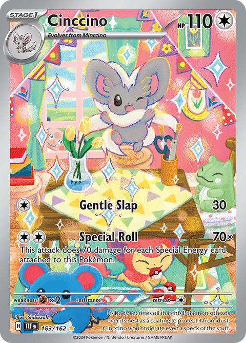 Cinccino 183/162 from Temporal Forces (TEF) - Illustration Rare English Pokémon TCG single card