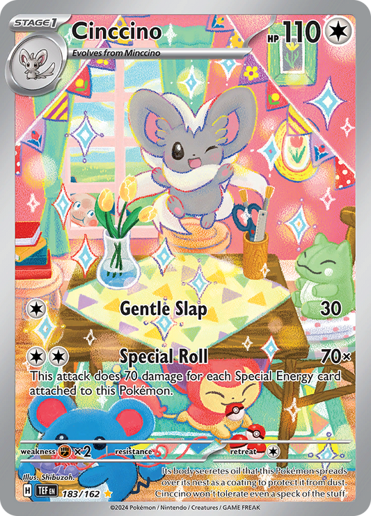 Cinccino 183/162 from Temporal Forces (TEF) - Illustration Rare English Pokémon TCG single card