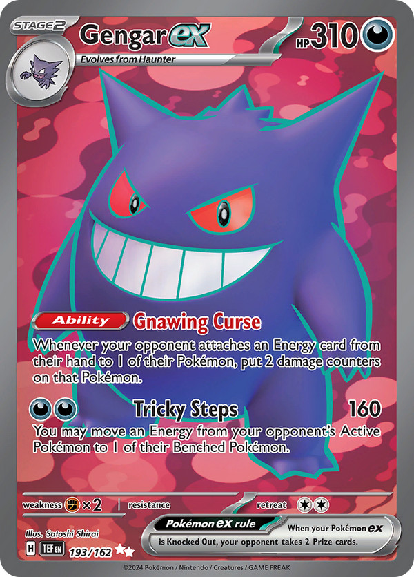 Gengar ex 193/162 from Temporal Forces (TEF) - Ultra Rare English Pokémon TCG single card
