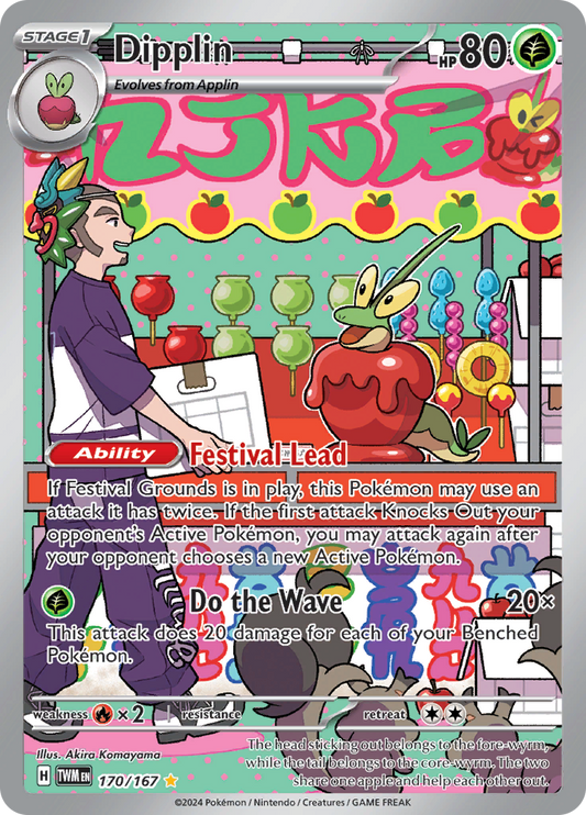 Dipplin 170/167 from Twilight Masquerade (TWM) - Illustration Rare English Pokémon TCG single card